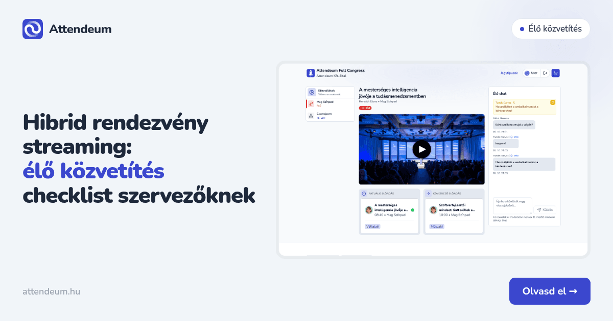 Hibrid rendezvény streaming: élő közvetítés checklist szervezőknek