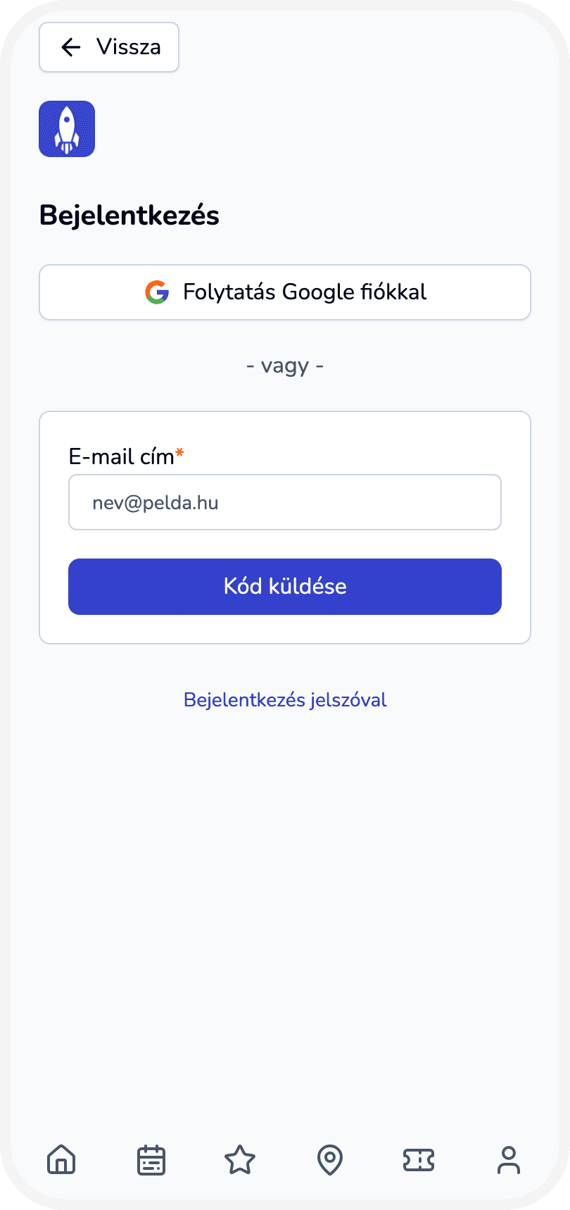 Kiválasztott eseményeknél kötelező bejelentkezés résztvevőknek.