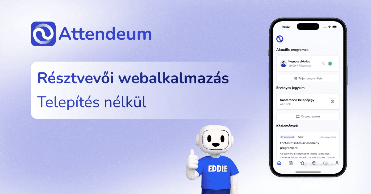 Résztvevői webalkalmazás: natív app élmény letöltés nélkül